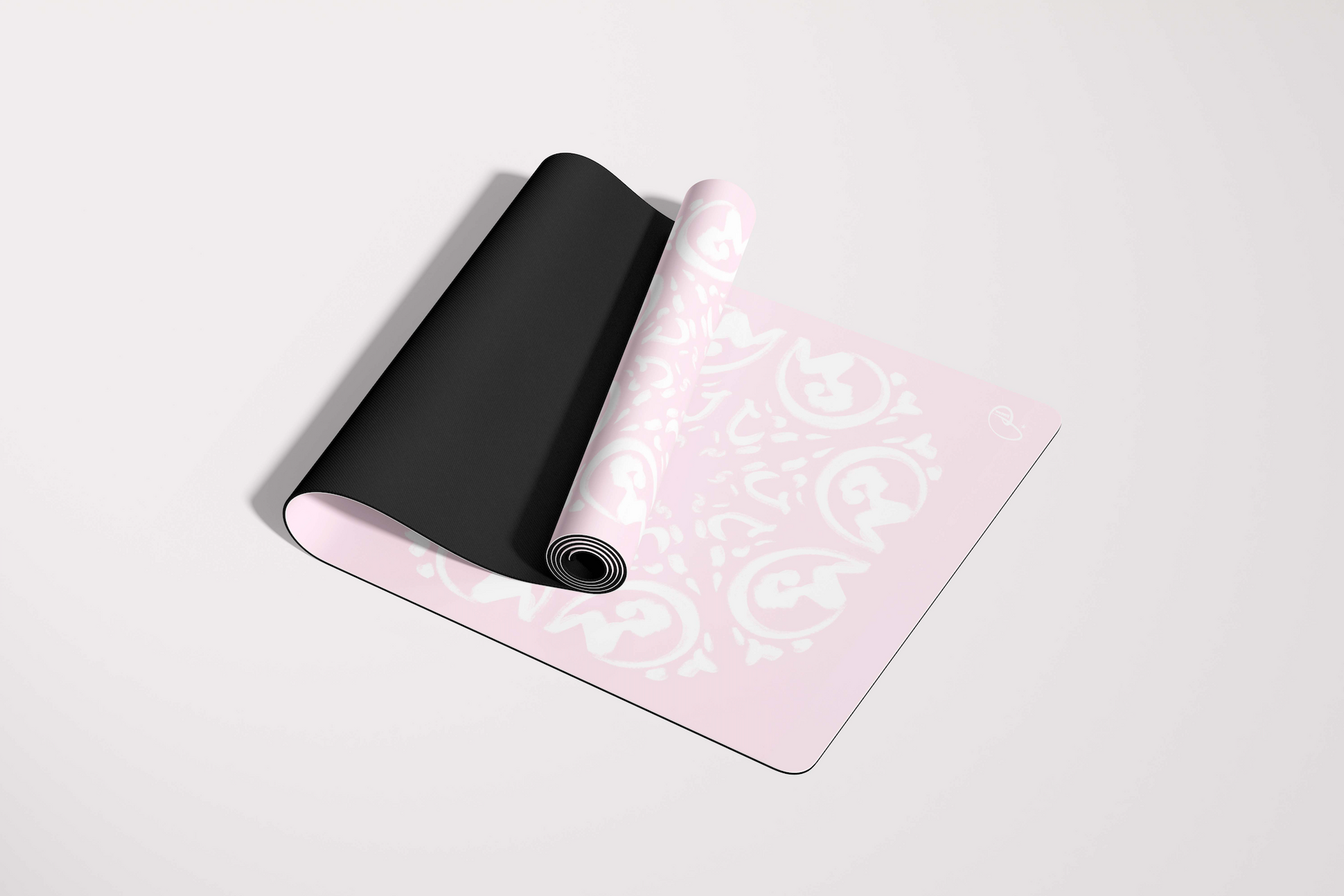 Pianellas Luxury Brand Yoga Pilates Exercise Mat Grace Ballet Pink Bianca Lienau Designer Half Fold Product Image